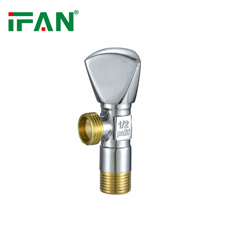 IFAN Factory Price 1/2 Inch Water Stop Angle Valve Bathroom Toilet Plumbing Materials Sanitary Forged Brass Angle Valve