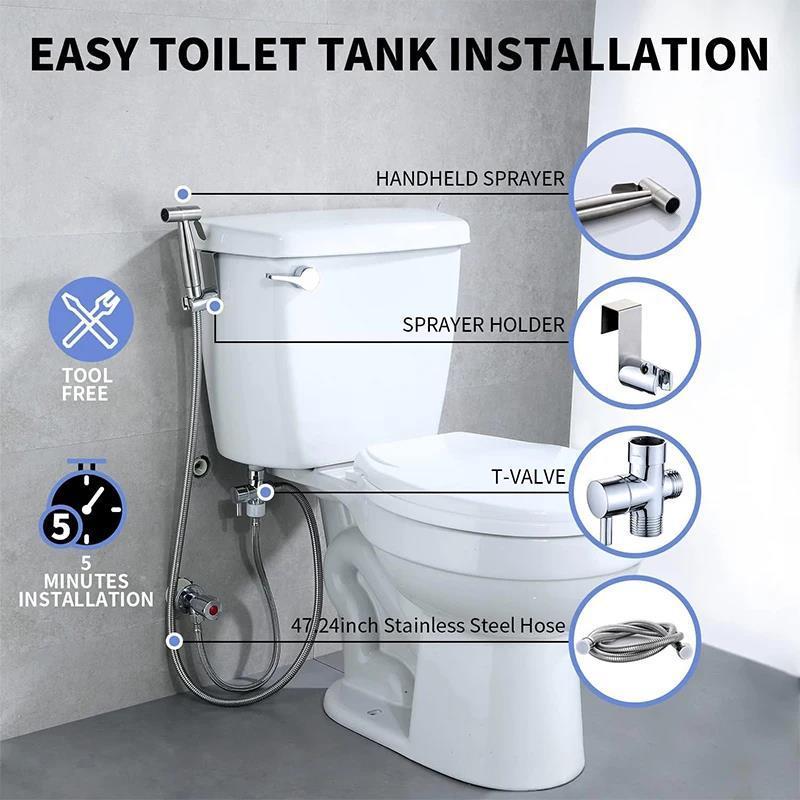 IFAN High Quality Hand Held Muslim Shower Stainless Steel ABS White Handheld Shattaf Set Toilet Bidet Sprayer