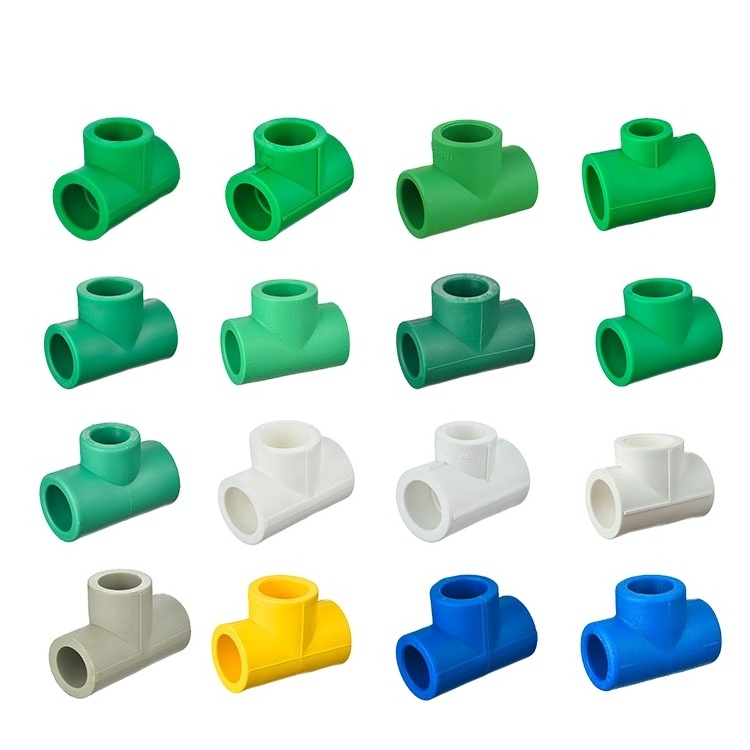 IFAN Wholesale Plumbing 1/2'' PPR Fittings 45 Degree Elbow Tee Union PN25 Green PPR Pipe Fittings