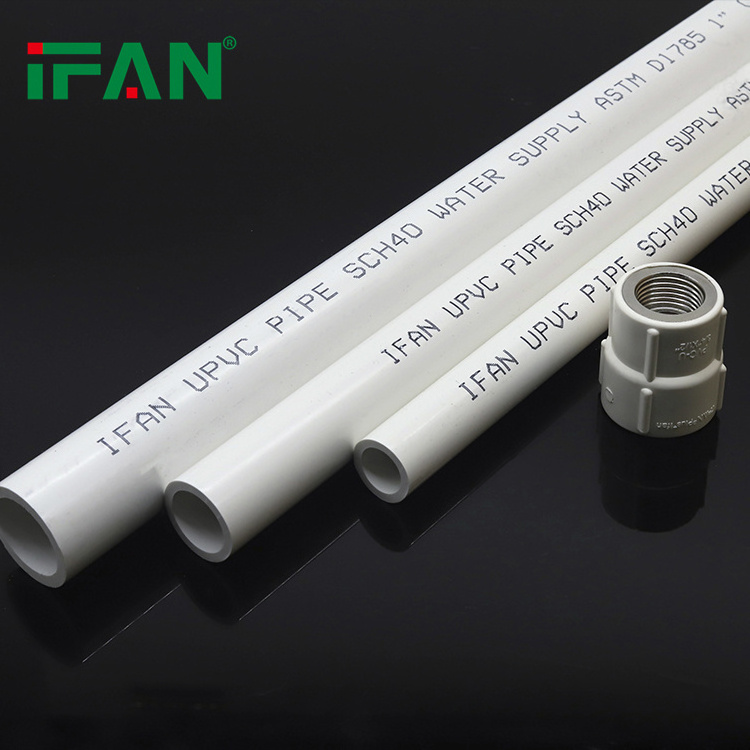 IFAN  Factory Price 3 4 inch 110mm Diameter UPVC Pipe Tubes Plastic Plumbing Water Supply Schedule 40 PVC Pipe