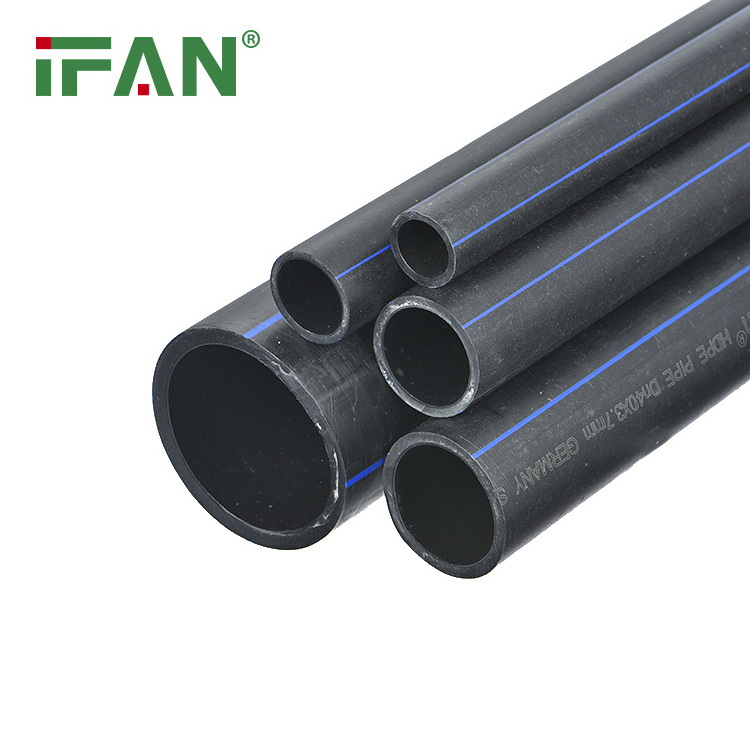 Ifan High Quality PN16 PE Pipe 20-110mm Plastic Black Tube HDPE Water Supply Pipe HDPE Pipe for Irrigation