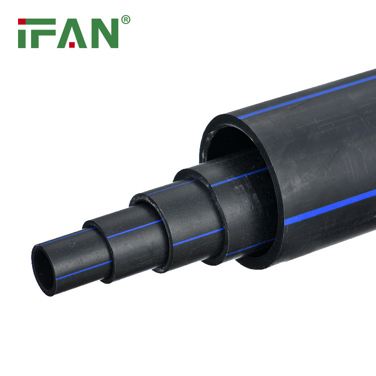 Ifan High Quality PN16 PE Pipe 20-110mm Plastic Black Tube HDPE Water Supply Pipe HDPE Pipe for Irrigation