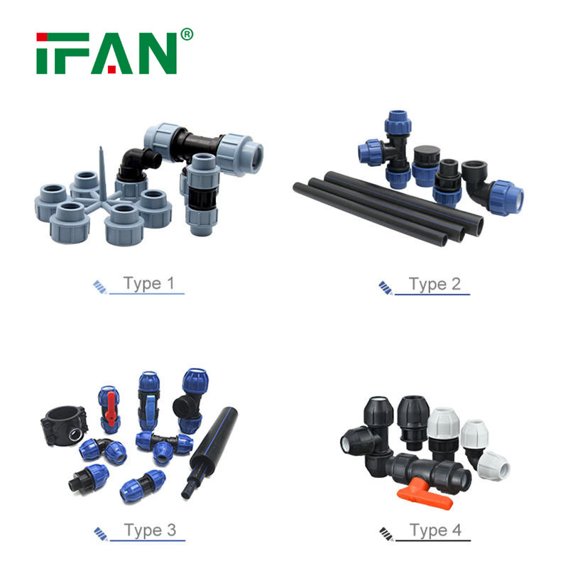 IFAN Wholesale Good Price Drip Irrigation Fittings Connectors PP Compression Fitting HDPE Fittings for Water Supply