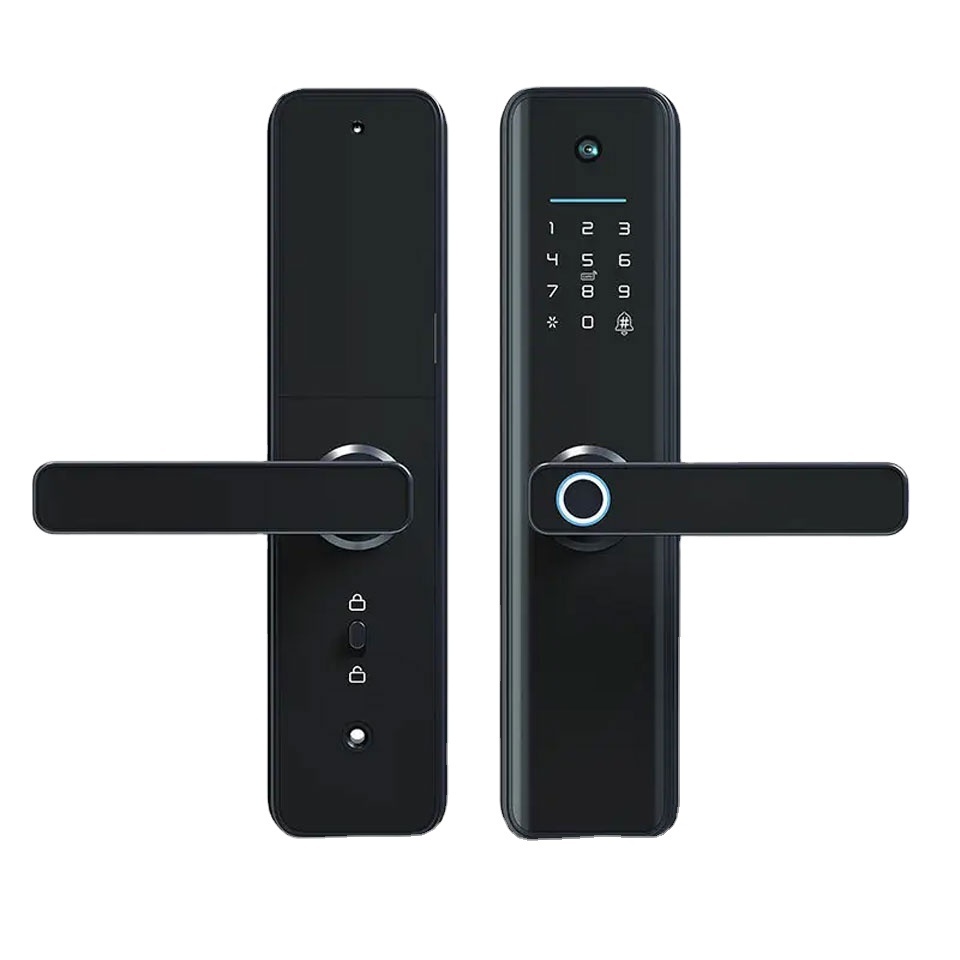 Wholesale smart door lock cat eye visual tuya smart lock wifi home room password fingerprint unlock smart electronic door lock