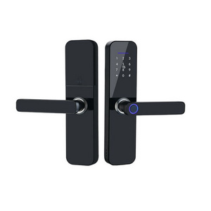 Security Digital Electric Waterproof Handle Digital Tuya Ttlock Cerraduras Inteligentes Con Wifi Key Fingerprint Door Smart Lock