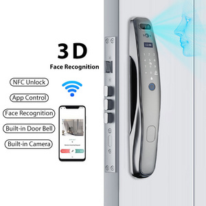 Waterproof Automatic camera Fingerprint Lock Tuya Smart Lock 3D Face Recognition Digital Door Lock With Doorbell