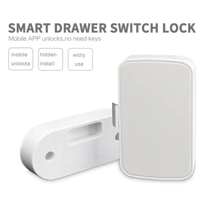 Tuya Smart Bluetooth drawer lock without punching invisible electronic lock file cabinet closet door lock