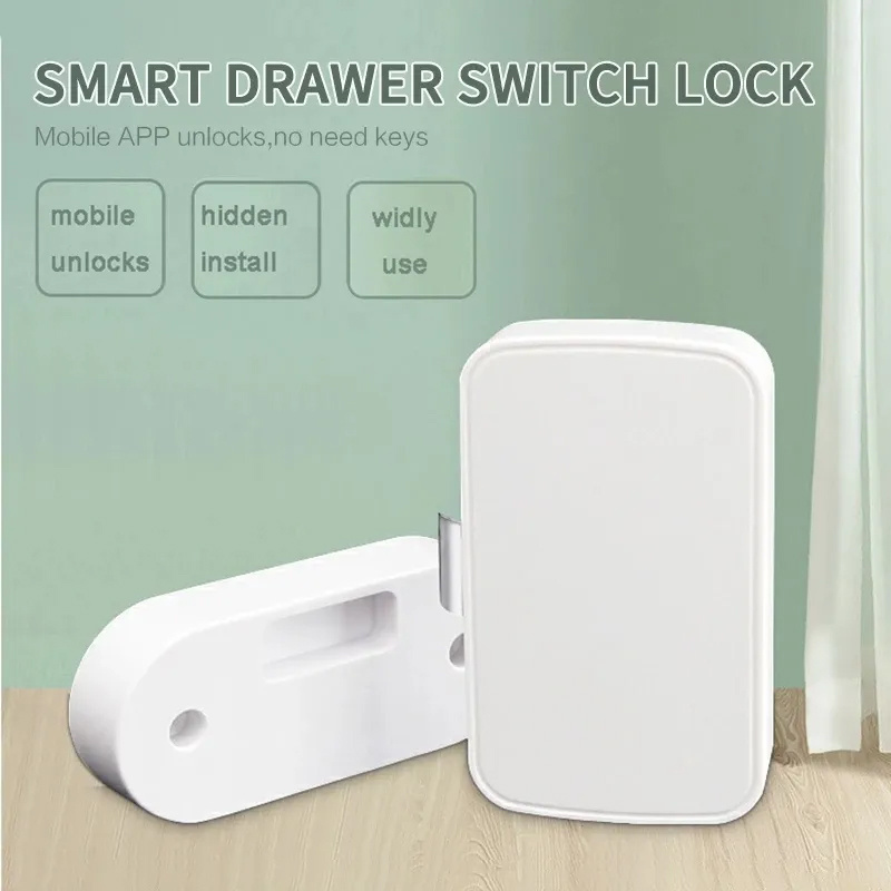 Tuya Smart Bluetooth drawer lock without punching invisible electronic lock file cabinet closet door lock