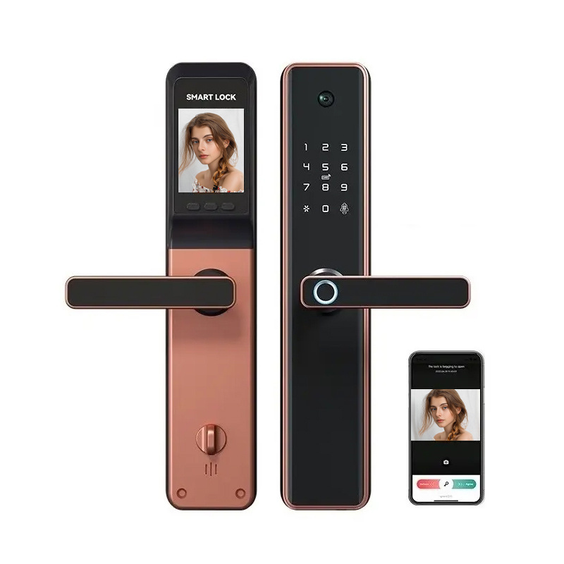 Manufacturer Tuya Wifi Control Keypad Door Lock Memory Card Lock Digital Fingerprint Smart Keyless Door Lock