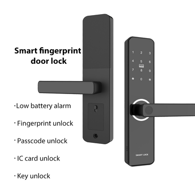 5050 Lock Body Aluminum Alloy Zigbee WiFi Smart Door Lock with App Fingerprint Password Card Key Unlock