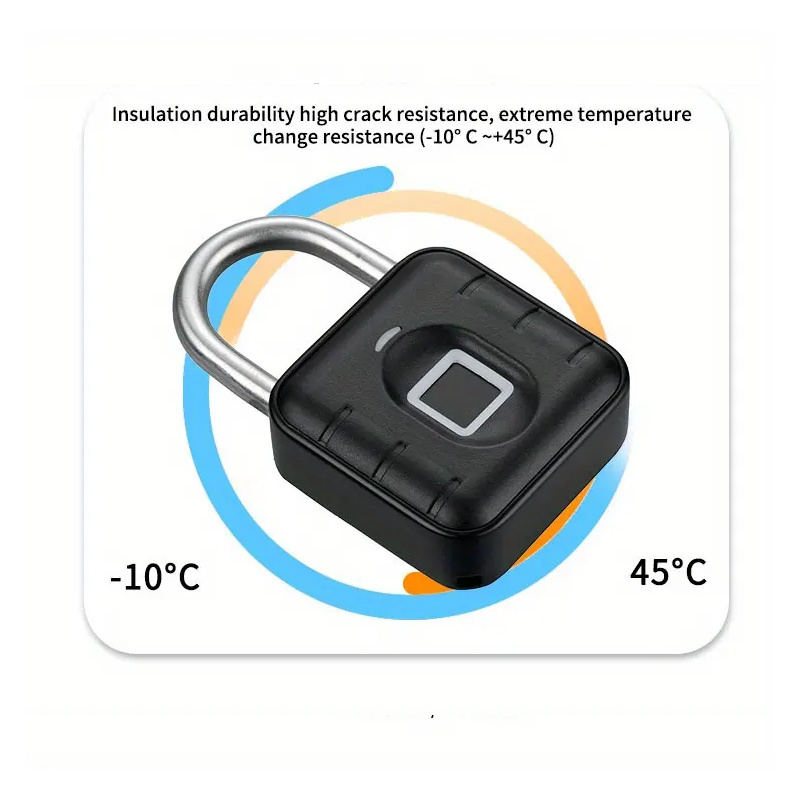 OEM/ODM IP65 Waterproof  Security Tuya BLE Keyless Intelligent Padlock Safety Electronic Smart Fingerprint PadLocks