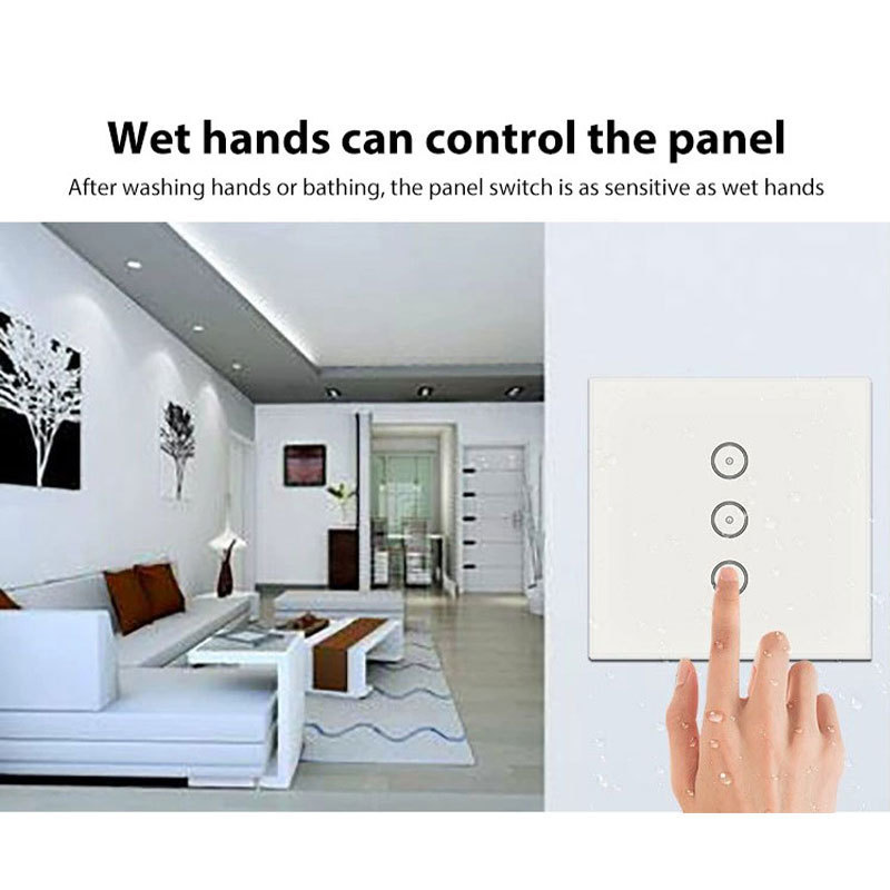 EU UK Standard 6 Gang Smart Switch with Timing Function Scene Switch Zigbee WiFi Tuya Wall Switches for Smart Home