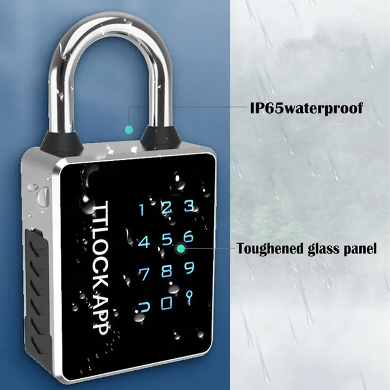 Smart Padlock TUYA APP Fingerprint Unlocking Waterproof Password Key RFID Card USB Charging Door Lock