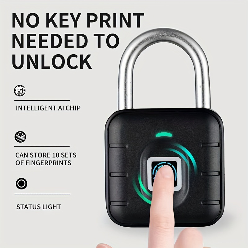 OEM/ODM IP65 Waterproof  Security Tuya BLE Keyless Intelligent Padlock Safety Electronic Smart Fingerprint PadLocks