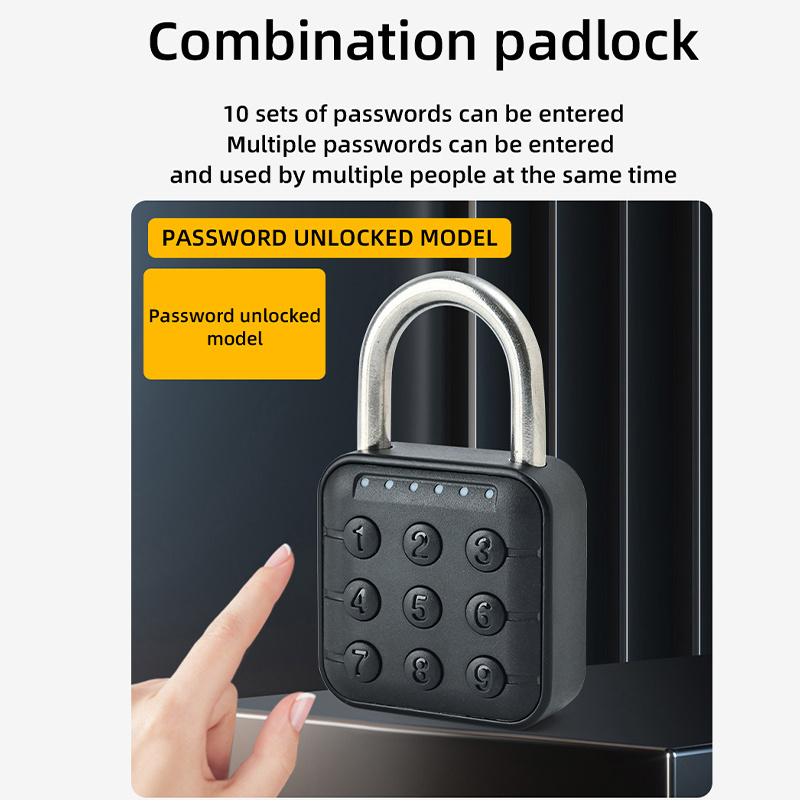 Waterproof IP65 Factory Selling Tuya Ble Keyless locker Safety Code Lock Padlocks 6 Digit Combination Password Padlocks