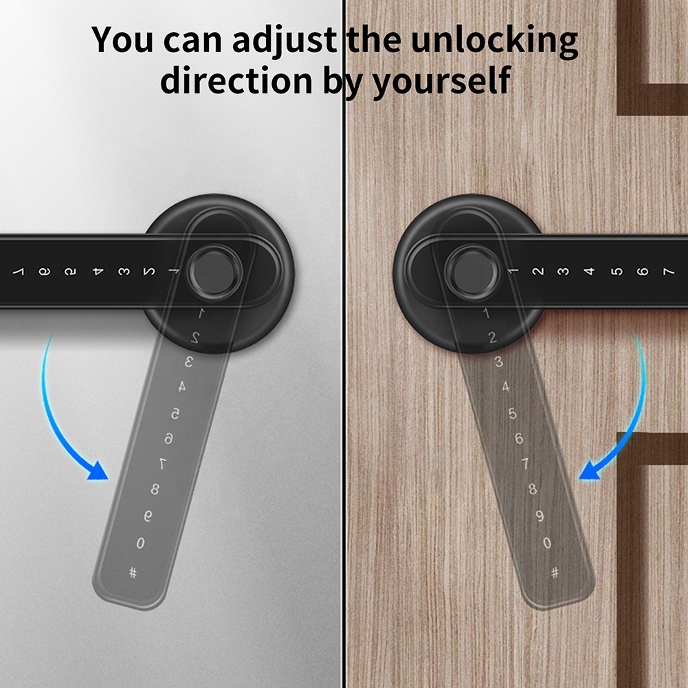 Tuya Ble Door lock for apartment use and home use, app control to unlock the door, support Tuya hotel SaaS Fingerprint lock