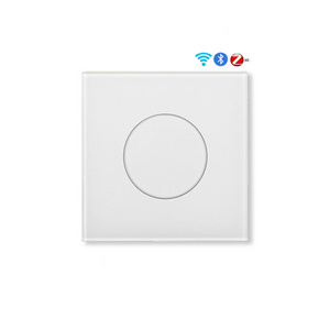 UK Standard Glass Panel Touch Wall Switch with WiFi Tuya App Remoter Control 1 Gang Smart Light Switches