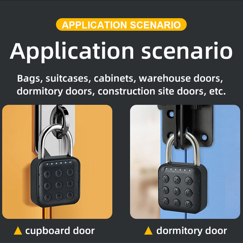 Waterproof IP65 Factory Selling Tuya Ble Keyless locker Safety Code Lock Padlocks 6 Digit Combination Password Padlocks