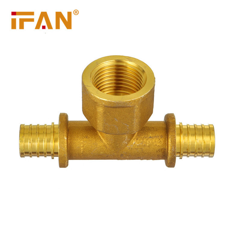 IFAN China Factory Wholesale 1/2 3/4 1 Inch Pex Pipe Fittings Pex Connectors Brass Sliding Sleeve Fitting