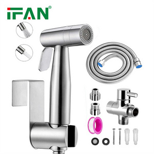 IFAN Low Price Stainless Steel Shattaf Set Adjustable Water Pressure Muslim Handheld Toilet Shower Bidet Sprayer