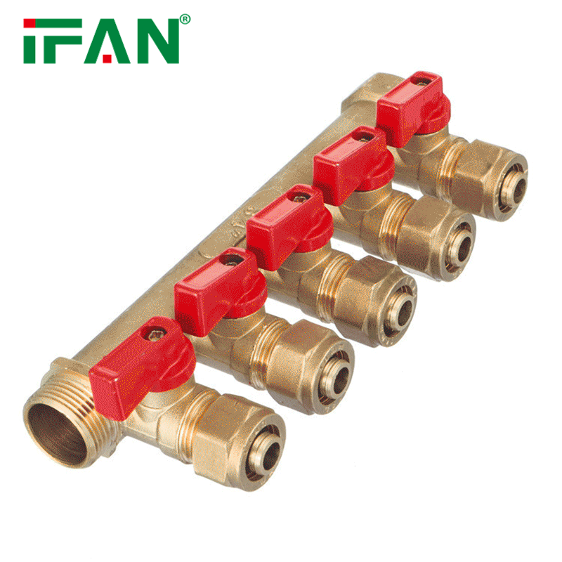 IFAN Manual Switching Brass PEX Manifold Floor Heating Manifold Brass Manifolds