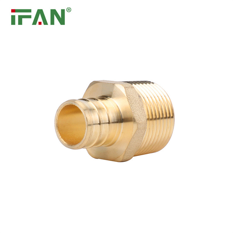 IFAN Wholesales Slide Sleeve Socket Pex Al Pex Pipe Adapter Brass Pex Fittings Straight Hose Barb Reducing Brass Sliding Fitting