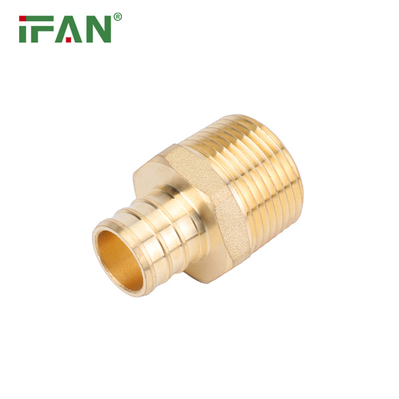 IFAN Wholesales Slide Sleeve Socket Pex Al Pex Pipe Adapter Brass Pex Fittings Straight Hose Barb Reducing Brass Sliding Fitting