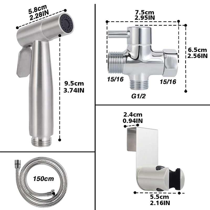 IFAN Muslim Shower Toilet Bidet Sprayer Portable Shattaf Hose Bidet Bathroom Shattaf Toilet Bidet