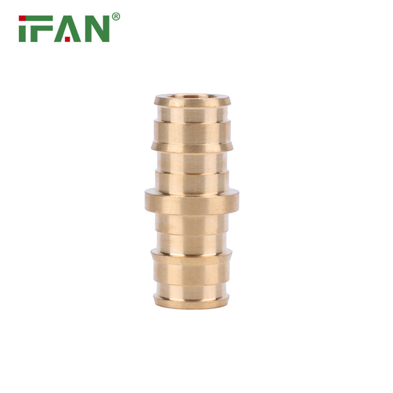 IFAN Wholesales Slide Sleeve Socket Pex Al Pex Pipe Adapter Brass Pex Fittings Straight Hose Barb Reducing Brass Sliding Fitting