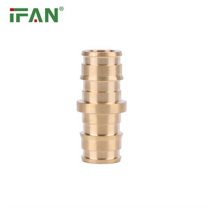 IFAN Wholesales Slide Sleeve Socket Pex Al Pex Pipe Adapter Brass Pex Fittings Straight Hose Barb Reducing Brass Sliding Fitting