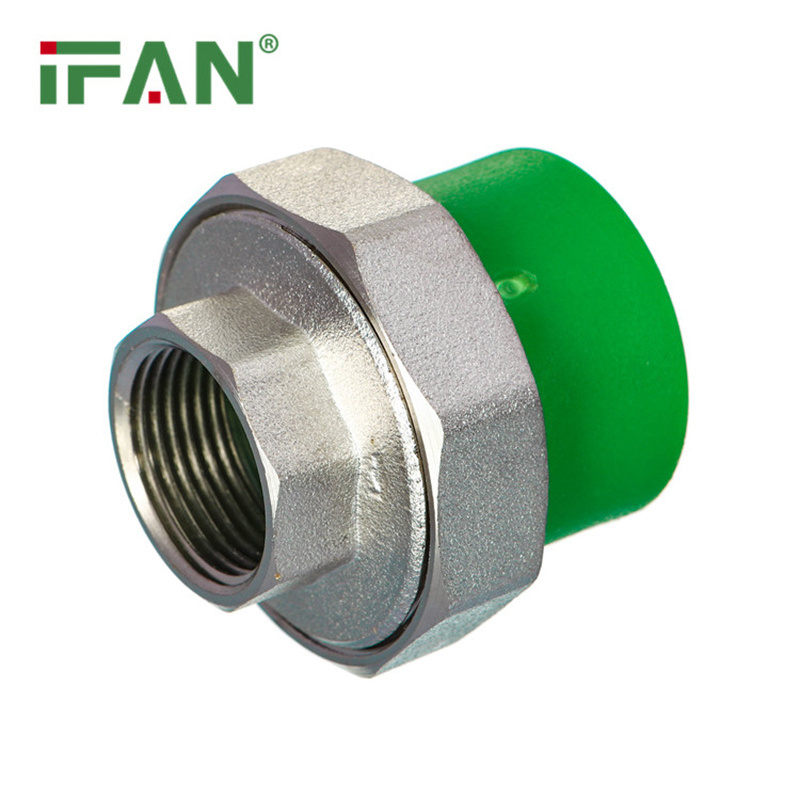 IFAN Factory Wholesale PPR Pipe Fittings Green Color PPR Union 20mm For Water Supply