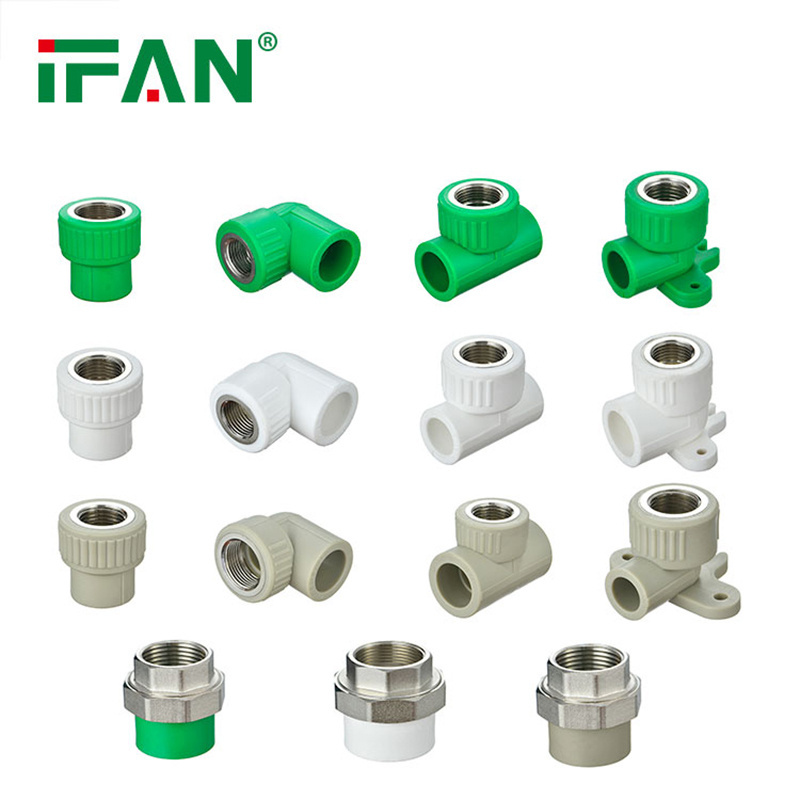 IFAN Factory Wholesale PPR Pipe Fittings Green Color PPR Union 20mm For Water Supply