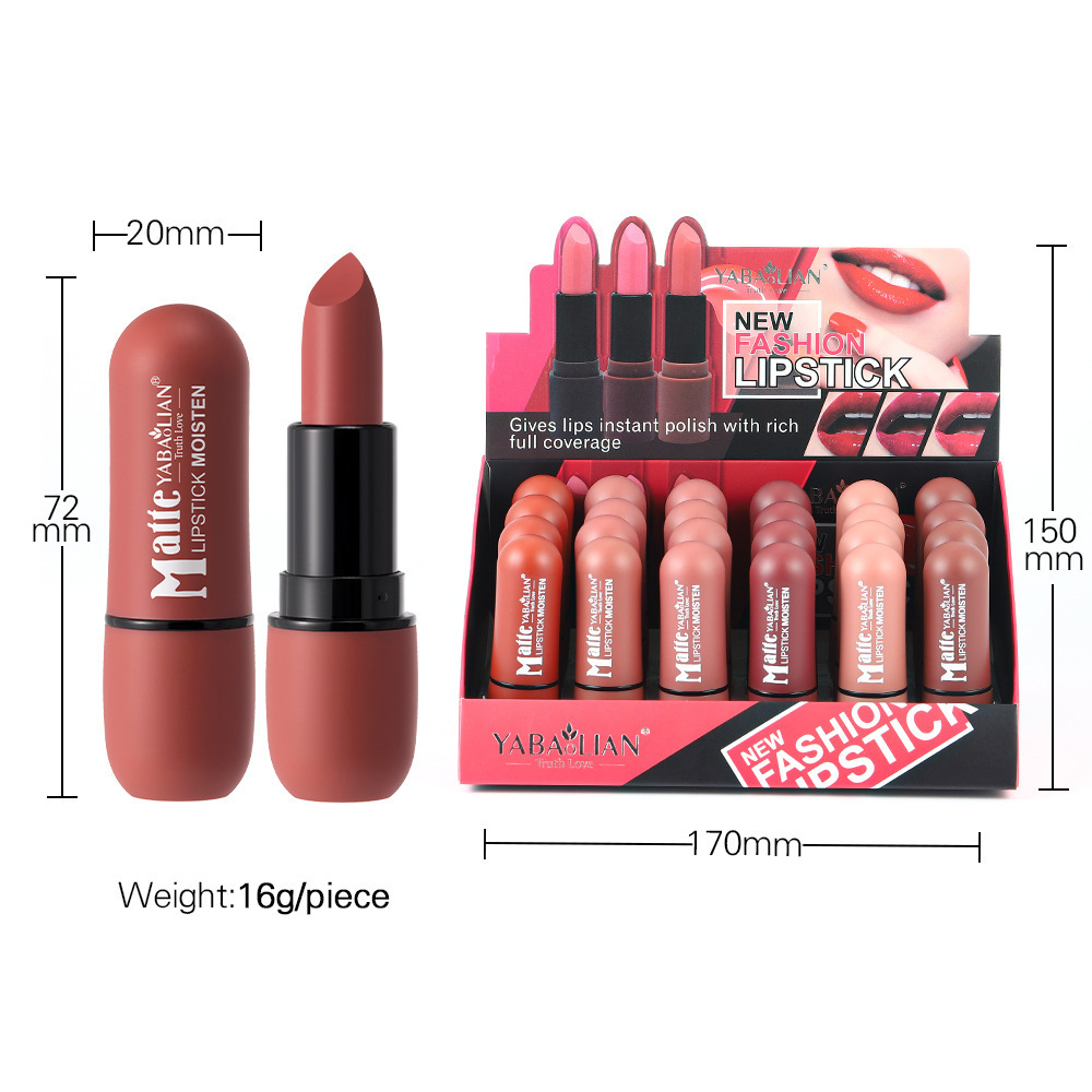 Trends Wholesale Private Label 6 Colors Long Lasting Waterproof Matte Lipsticks for lips makeup