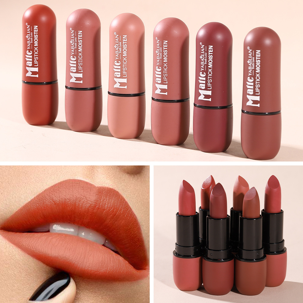 Trends Wholesale Private Label 6 Colors Long Lasting Waterproof Matte Lipsticks for lips makeup