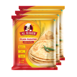 Al Baker Frozen Whole Wheat Plain Paratha  24x400g Authentic Frozen Parathas from the United Arab Emirates