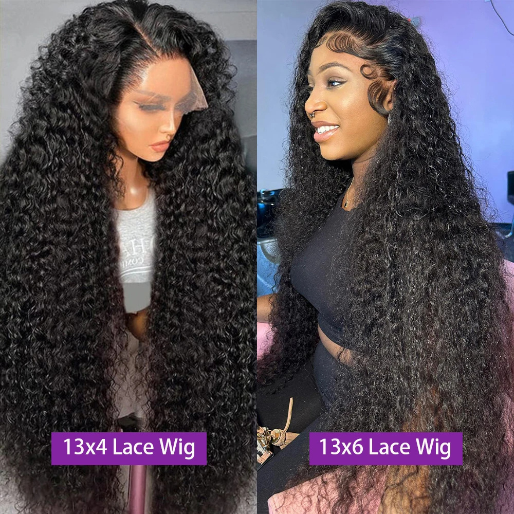 13x4 13x6 Deep Wave Hd Lace Frontal Wig 40 Inch 360 Full Curly Lace Front Wig 5x5 Closure Glueless Wig Human Hair Ready to Wear