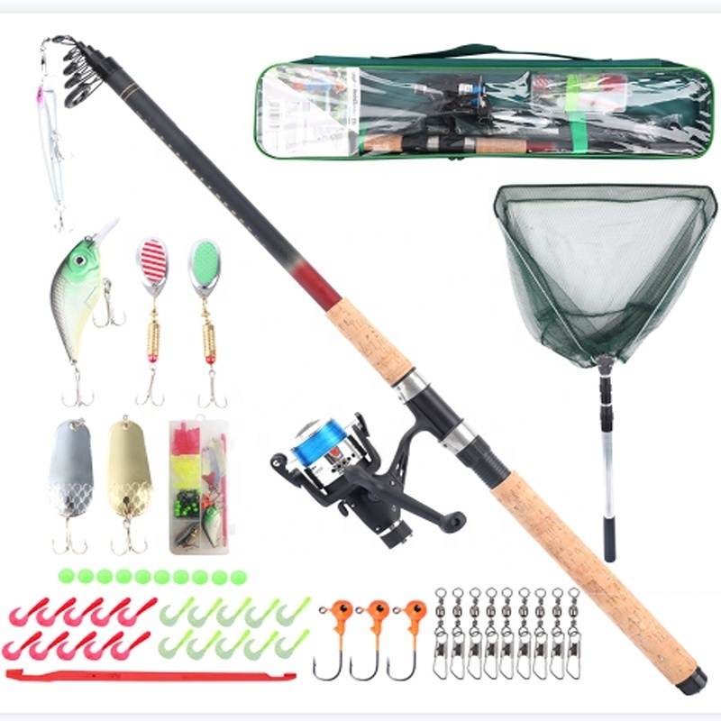 High-Quality Materials Portable fishing rod toddler fishing pole combo kids fishing pole rod set with carry bag