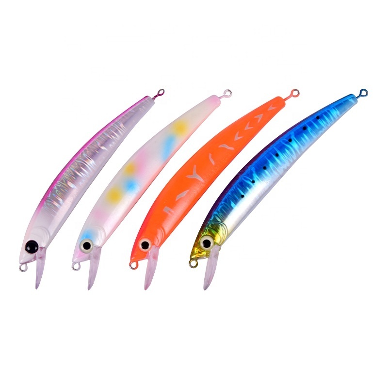 Attractive Color Fishing Minnow Lure With Squid Lure Hooks Wholesale Hard Fishing Lures Minnow Japan Jigs Fishing Accessories