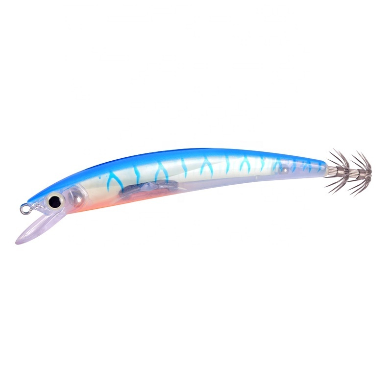 Attractive Color Fishing Minnow Lure With Squid Lure Hooks Wholesale Hard Fishing Lures Minnow Japan Jigs Fishing Accessories