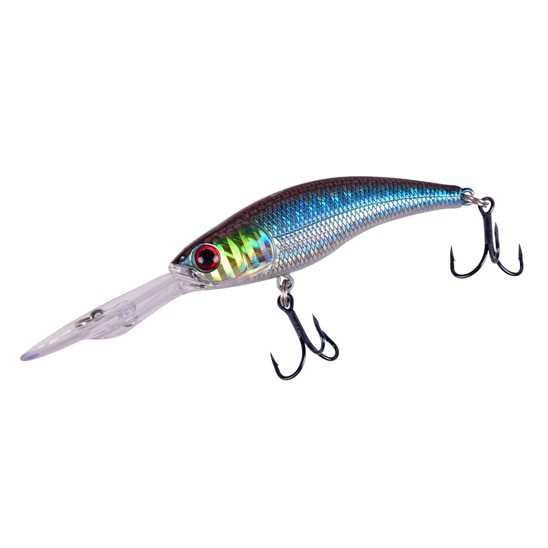 Long Lip 70mm 90mm River Hard Plastic Minnow Salmon Fishing Bait