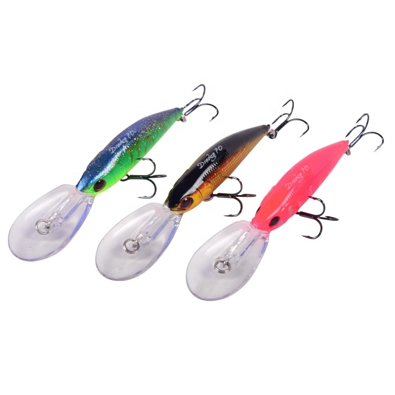 Fishing Minnow Lures Deep Diver Black Minnow Baits Floating Fishing Lures Hard Minnow Japan Hot Sale Fishing Lures