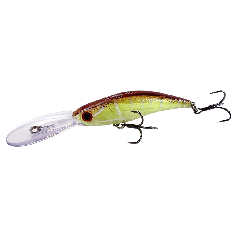 Deep Diving River Lake Freshwater Casting Salmon King Plastic Minnow Fishing Lure