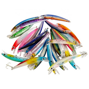 Attractive Color Fishing Minnow Lure With Squid Lure Hooks Wholesale Hard Fishing Lures Minnow Japan Jigs Fishing Accessories