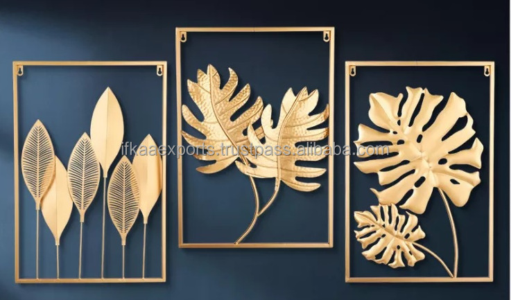 Home Interior Display Lobby Gold House Wrought Iron Interior wall art decor metal living room Art Hanging from India