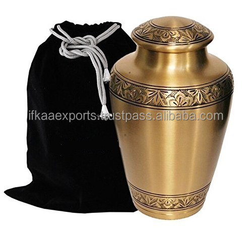 High Quality Brass Classic Cremation Urns For Human Ashes Metal Urns