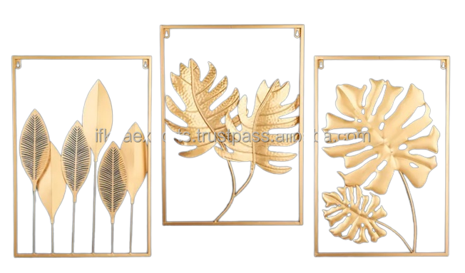 Home Interior Display Lobby Gold House Wrought Iron Interior wall art decor metal living room Art Hanging from India