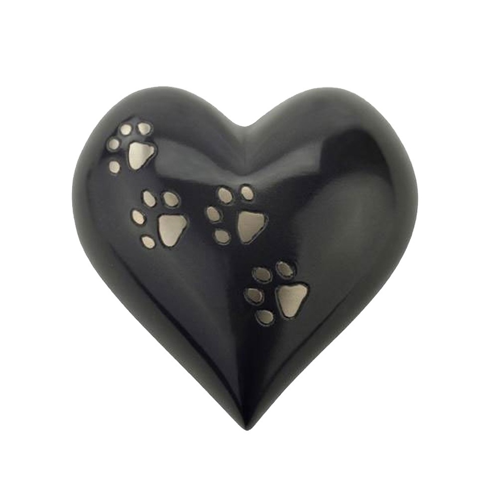 Heart shape cremation urns for pet ashes keepsake memorial ceramic pet urn for cremation ashes