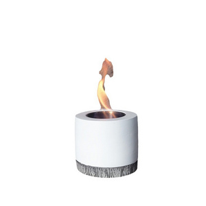 Indoor Outdoor Concrete Tabletop Small Portable Fire Pit Bowl Mini Alcohol Fireplace Ethanol Smores Maker