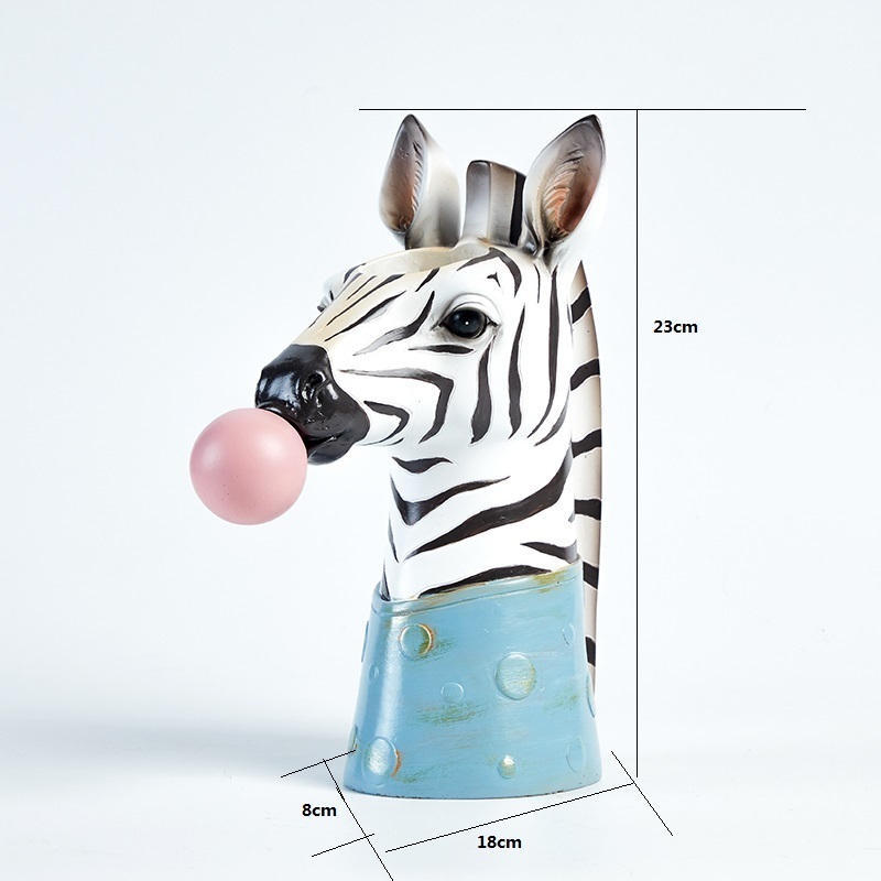 Creative Nordic Modern Animal Zebra Giraffe Sika Deer Bear Flower bucket Living Room Table Planter Garden Vases for Decoration