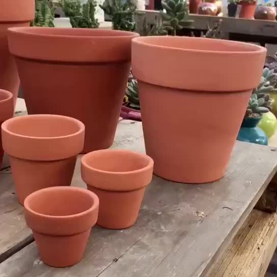 2023 hot sale nursery pots Small Mini Clay Terracotta Cactus Flower Pots Ceramic Succulent Planters with Drainage Holes